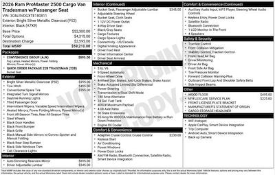 New 2026 Ram ProMaster 2500 - photo 1
