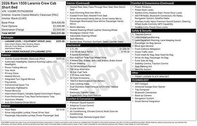 New 2026 Ram 1500 Laramie Crew Cab for sale #6076AB - photo 1