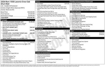 New 2026 Ram 1500 Laramie Crew Cab for sale #6126AB - photo 1