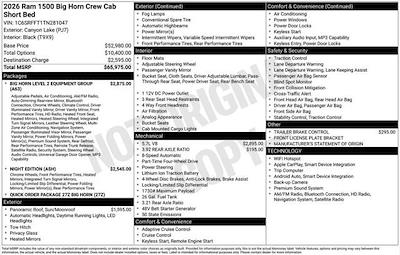 New 2026 Ram 1500 Big Horn Crew Cab for sale #DTN281047 - photo 2