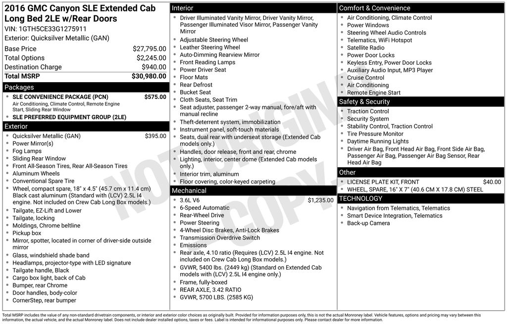 Used 2016 GMC Canyon - photo 17