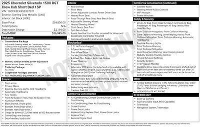 New 2025 Chevrolet Silverado 1500 RST Crew Cab for sale #W251071 - photo 1