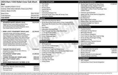 New 2025 Ram 1500 Rebel Crew Cab 4x4 Pickup for sale #F5T717310 - photo 2