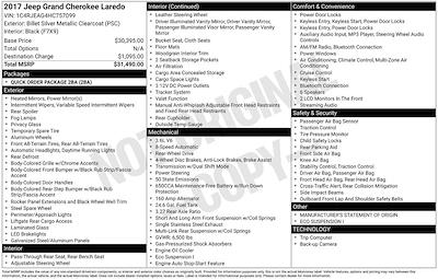 Used 2017 Jeep Grand Cherokee Laredo for sale #O260119404T1 - photo 2