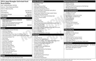 Used 2016 Jeep Wrangler Unlimited Rubicon for sale #O2601293T1 - photo 2