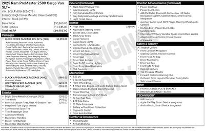 2025 Ram ProMaster 2500 High Roof FWD Empty Cargo Van for sale #O5T560791 - photo 2