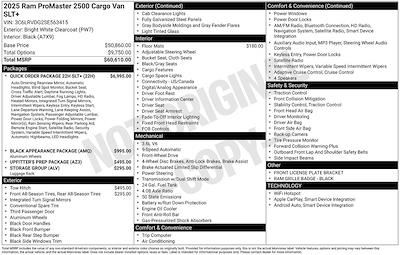 2025 Ram ProMaster 2500 High Roof FWD Empty Cargo Van for sale #O5T563415 - photo 2