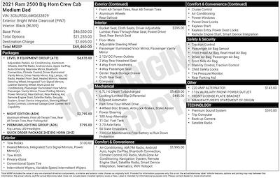 Used 2021 Ram 2500 Big Horn Crew Cab for sale #O6T156235A - photo 2