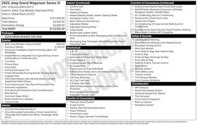 Used 2022 Jeep Grand Wagoneer Series III for sale #O6T176488A - photo 2