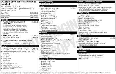 2026 Ram 3500 Crew Cab DRW 4x4 Pickup for sale #O6T182200 - photo 2