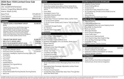 2026 Ram 1500 Crew Cab 4x4 Pickup for sale #O6T182422 - photo 2