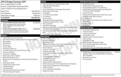 Used 2015 Dodge Durango SXT for sale #O6U156566A - photo 2