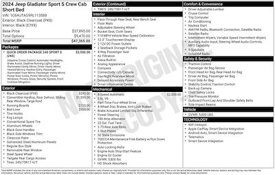 2024 Jeep Gladiator Crew Cab 4x4 Pickup for sale #OP10198 - photo 2