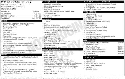 Used 2024 Subaru Outback Touring for sale #OP10326 - photo 2
