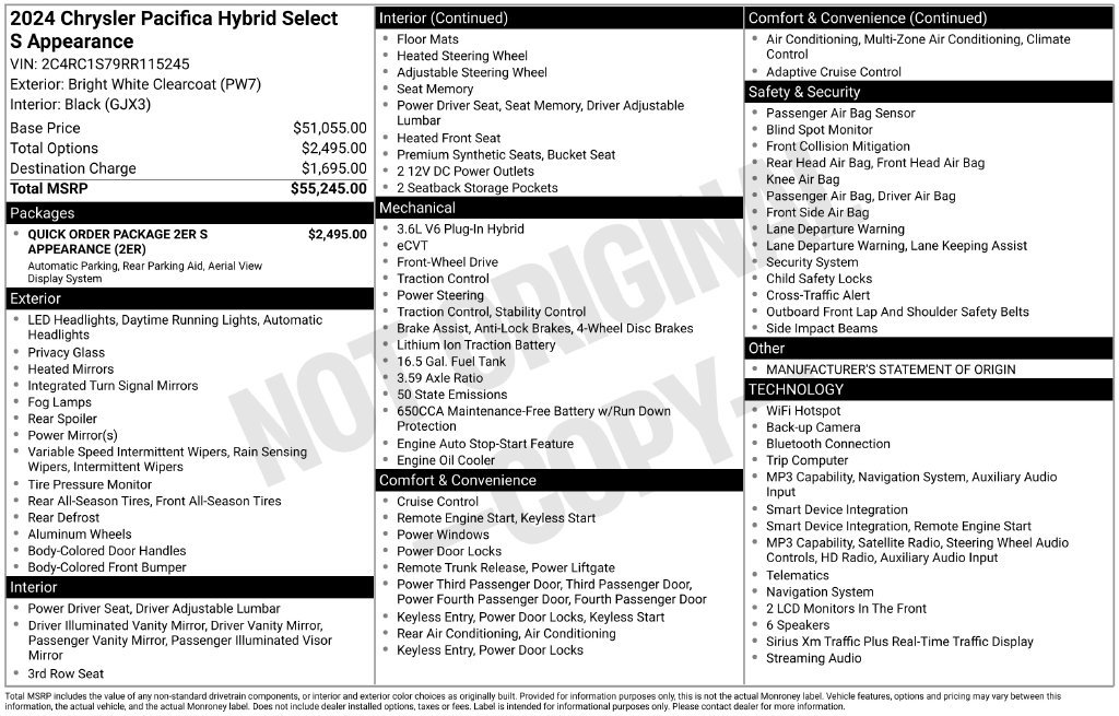 Used 2024 Chrysler Pacifica - photo 2