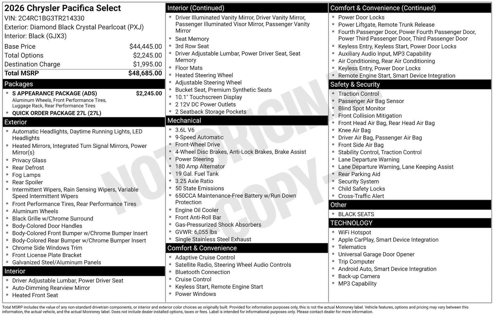 Used 2026 Chrysler Pacifica - photo 44