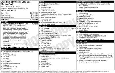New 2026 Ram 2500 Rebel Crew Cab for sale #232983 - photo 2