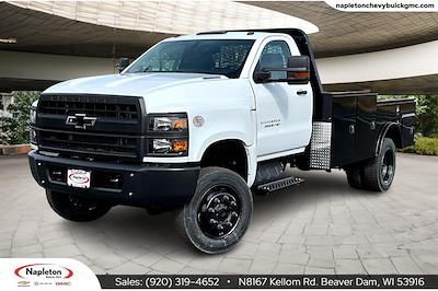 New 2024 Chevrolet Silverado 5500 Work Truck Regular Cab 4x4 11' 6" Knapheide Steel Flatbed Truck with Gooseneck Hitch for sale #124458 - photo 1