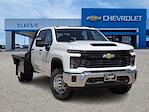 New 2025 Chevrolet Silverado 3500 Work Truck Crew Cab 4WD 9' 4" CM Truck Beds Steel Flatbed Truck with Gooseneck Hitch for sale #SF304183 - photo 1