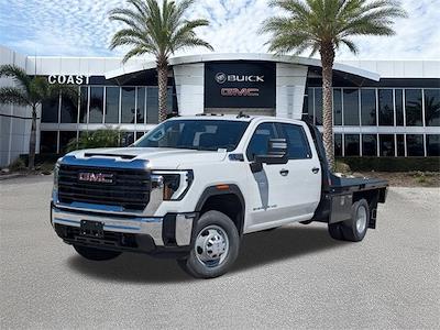 New 2025 GMC Sierra 3500 Pro Crew Cab 4WD 9' 4" CM Truck Beds Steel Flatbed Truck with Gooseneck Hitch for sale #G10530 - photo 1