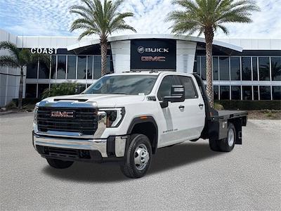 New 2025 GMC Sierra 3500 Pro Crew Cab 4WD 9' 4" CM Truck Beds Steel Flatbed Truck with Gooseneck Hitch for sale #G10552 - photo 1