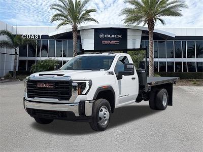 New 2025 GMC Sierra 3500 Pro Regular Cab 4WD 12' Bedrock Steel Flatbed Truck for sale #G10594 - photo 1