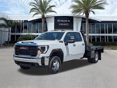 New 2025 GMC Sierra 3500 Pro Crew Cab 4WD 9' 4" CM Truck Beds Steel Flatbed Truck with Gooseneck Hitch for sale #G10625 - photo 1