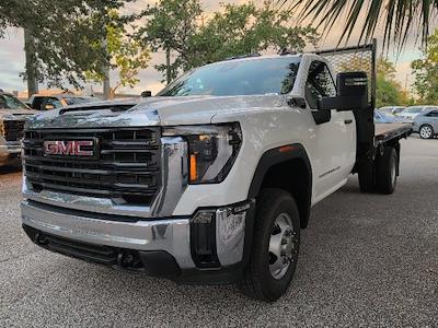 New 2025 GMC Sierra 3500 Pro Regular Cab 4WD 12' Bedrock Steel Flatbed Truck for sale #G10766 - photo 1
