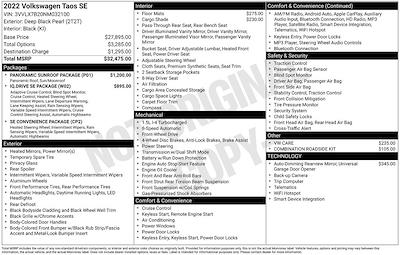 Used 2022 Volkswagen Taos - photo 1