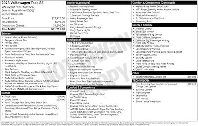 Used 2023 Volkswagen Taos - photo 1