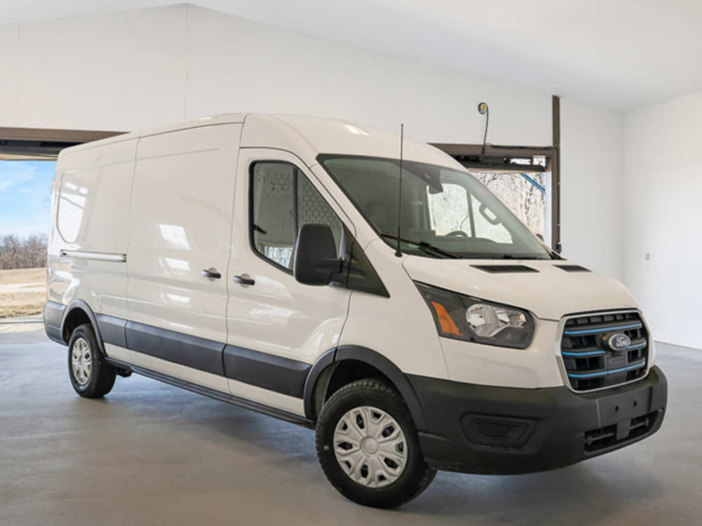 New 2023 Ford E-Transit 350 Medium Roof Upfitted Cargo Van - photo 1