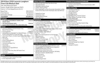 2018 Ram 2500 Crew Cab 4WD Pickup for sale #TJG279621 - photo 2
