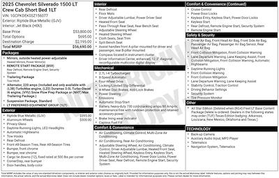 Used 2025 Chevrolet Silverado 1500 LT Crew Cab for sale #251508A - photo 2