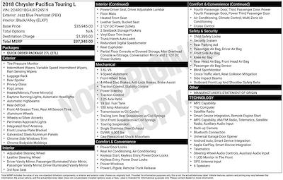 2018 Chrysler Pacifica FWD Minivan for sale #260431A - photo 2