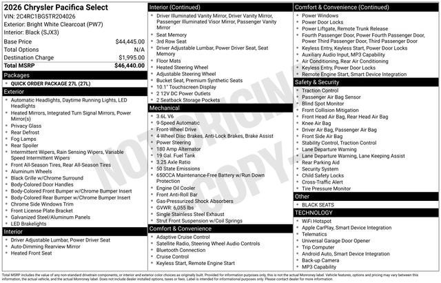Used 2026 Chrysler Pacifica - photo 33