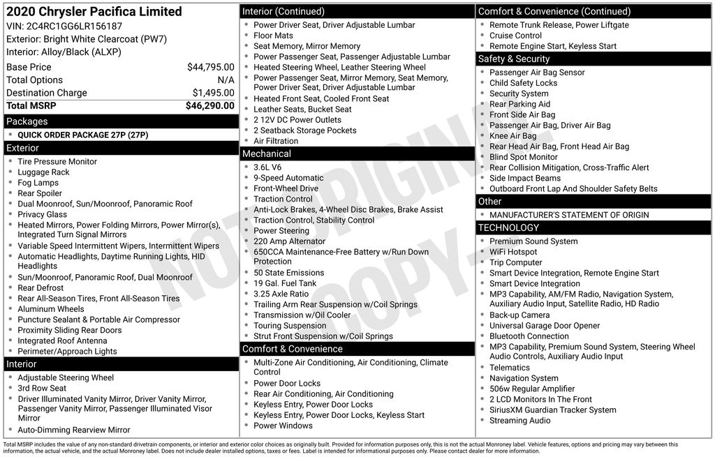 Used 2020 Chrysler Pacifica - photo 2