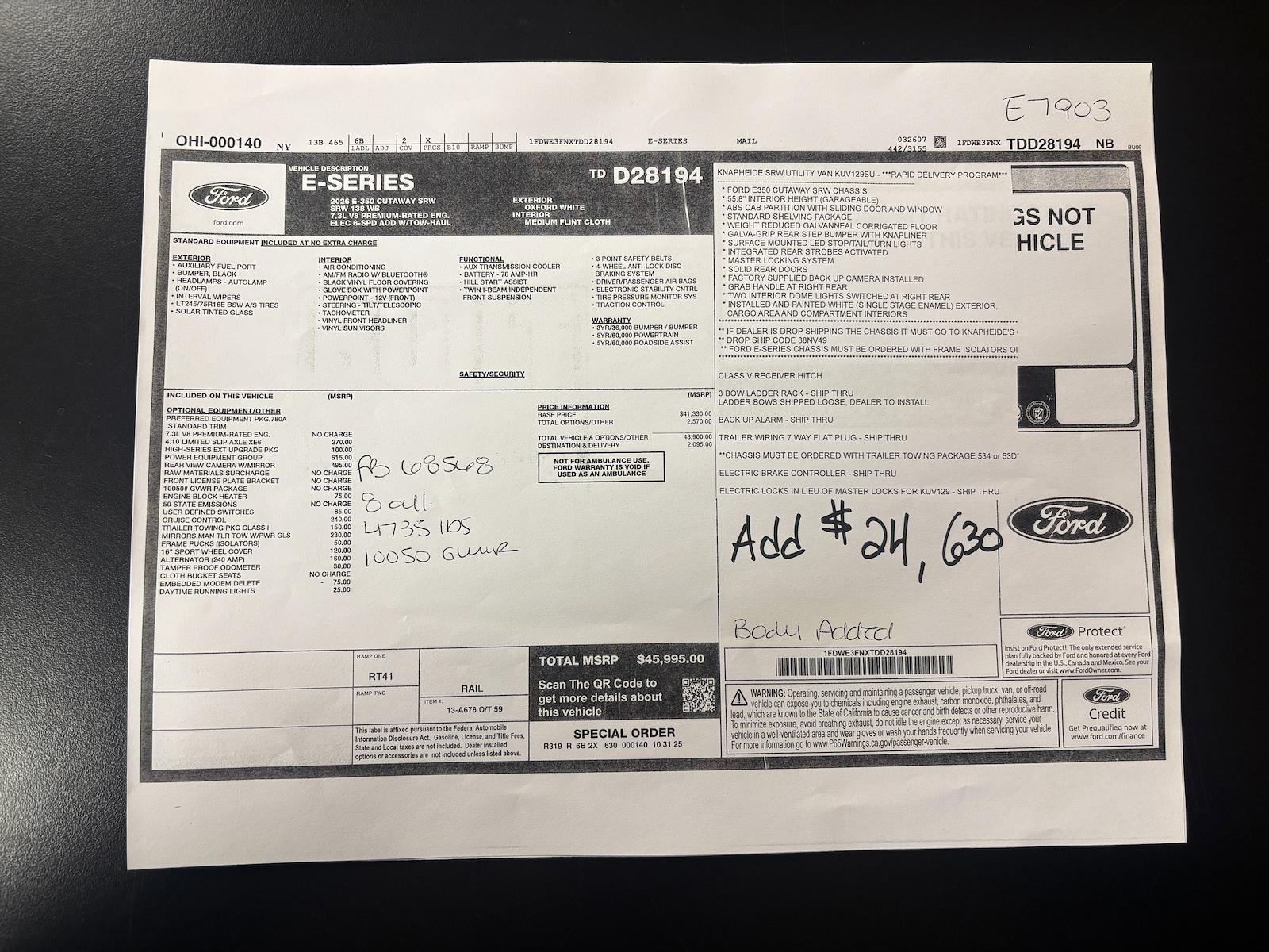 New 2026 Ford E-350 - photo 28