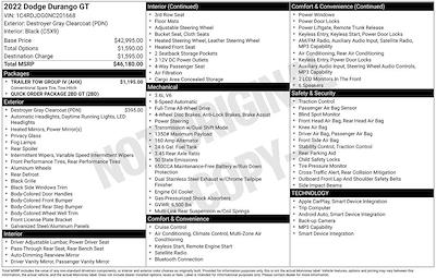 2022 Dodge Durango AWD SUV for sale #FC2544CA - photo 2