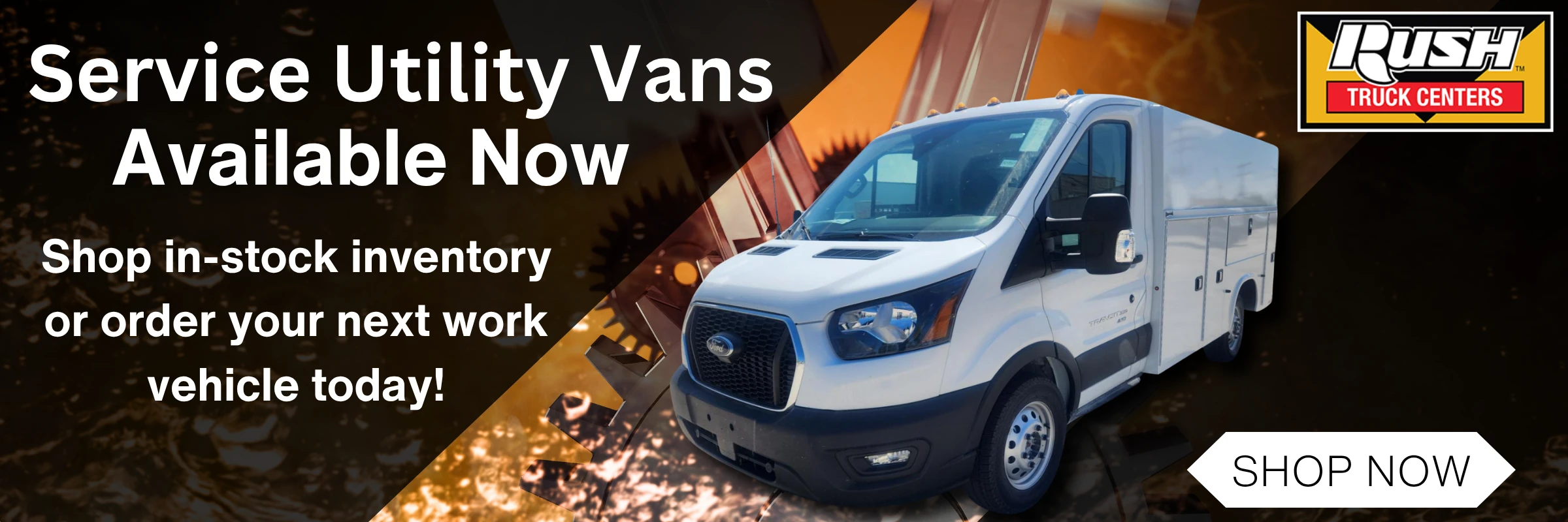 Service Utility Vans available now. Shop in-stock inventroy or order your next work vehicle today!