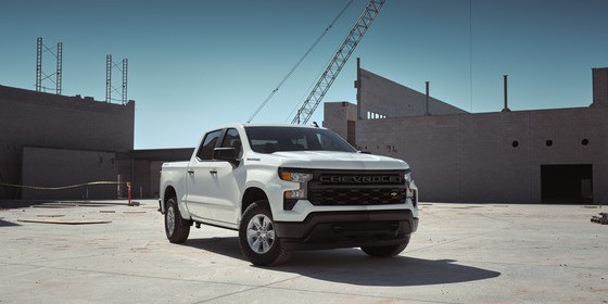 White Chevy Truck on the job site