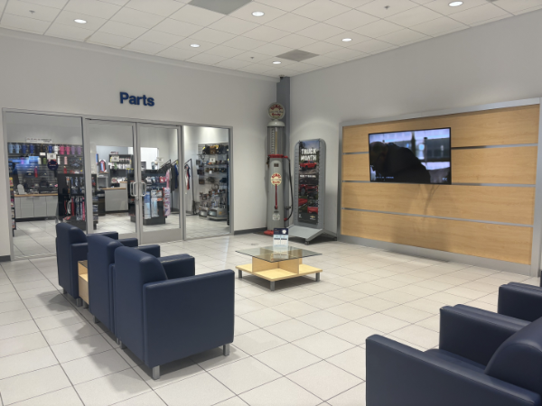 Commercial Service waiting area at Chevrolet of Puente Hills in City of Industry, CA.