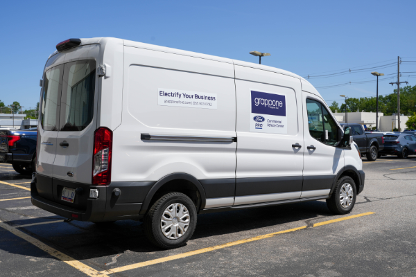 A Ford Pro Mobile Service Van at Grappone Ford in Bow, NH.