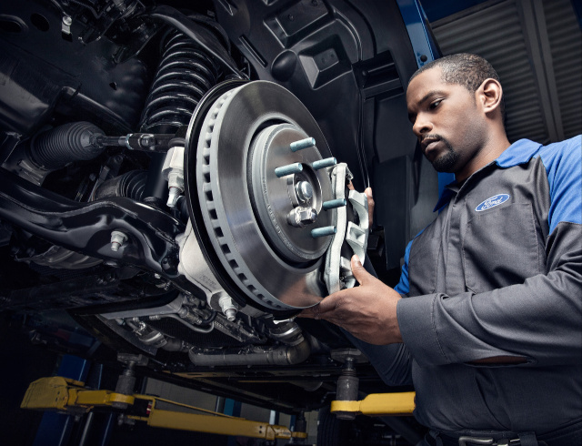 A Ford Pro Mobile Service Technician at Grappone Ford in Bow, NH.