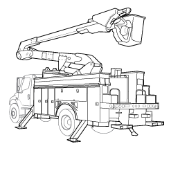 Bucket Truck wireframe image