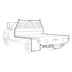 Flatbed Truck wireframe image